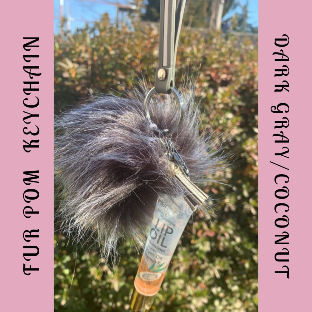 Fur Pom Keychains - Picture 3 of 16